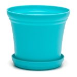 green plastic vase